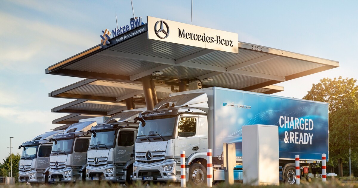 Wörth Südpfalz Daimler Trucks eröffnet Ladepark für LKW mit